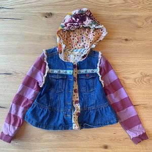 Matilda Jane Labyrinth convertible Jean Jacket hooded vest